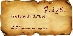 Freismuth Ábel névjegykártya