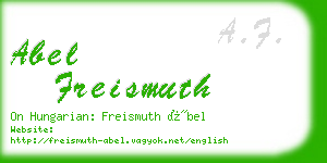 abel freismuth business card